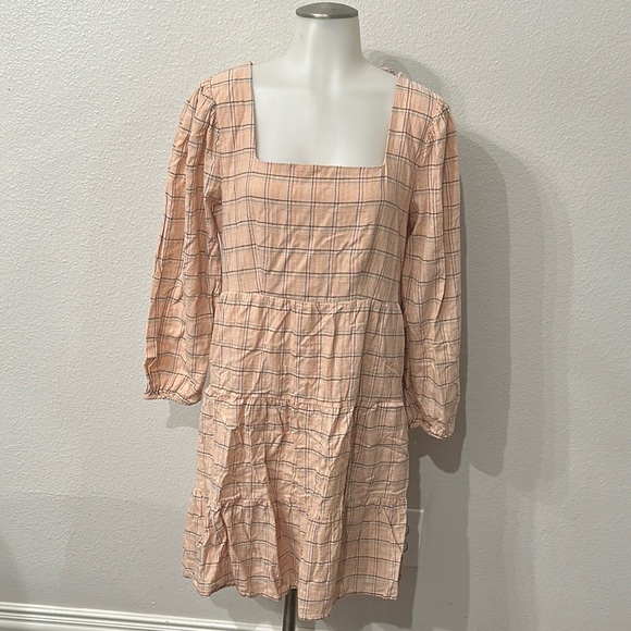 adidas Dresses & Skirts - Plaid Peach Dress size super cute for the summer or any occasion size xl